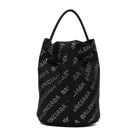NEW Balenciaga Wheel XS Drawstring Bucket Bag, Black/Crystal $1,390 Sold Out - Picture 4 of 16